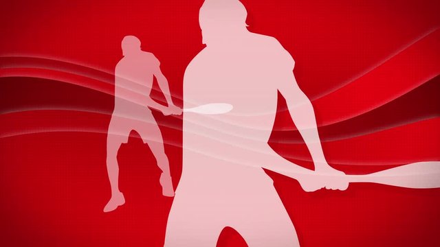 アクティブなテニスのシルエット ループ素材