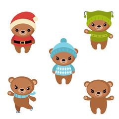 Set of christmas characters.