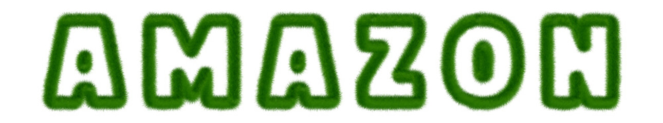 Amazon - text written with grass