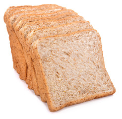 Sliced bread. Isolated on a white background