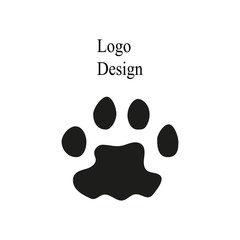 dog paw print logo