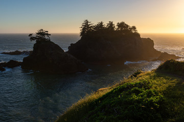 Thunder Rock Cove at Samuel H. Boardman State Scenic Corridor, Oregon, USA