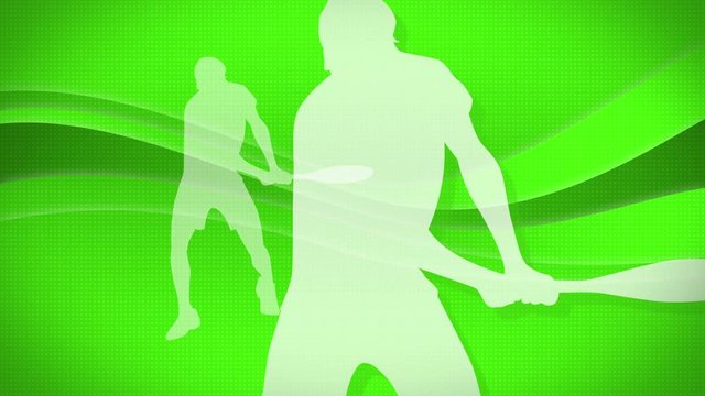 アクティブなテニスのシルエット ループ素材