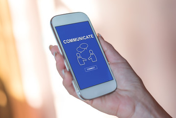 Communication concept on a smartphone