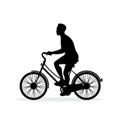 Fototapeta na wymiar Male biker silhouette,