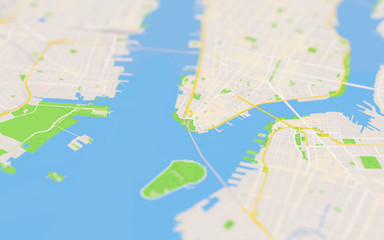 Fototapeta na wymiar city map 3D