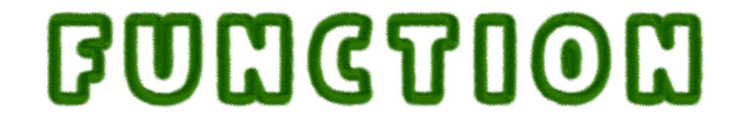 Function - text written with grass