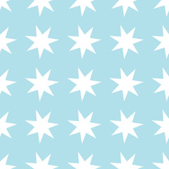 Fototapeta premium Seamless geometric star vector pattern. Retro design backdrop texture.