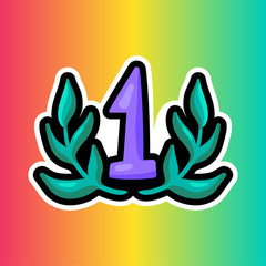 Award and winner symbol in sport, show business and life