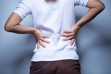 Woman has backpain