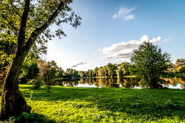 Park in Radziejowice. Poland