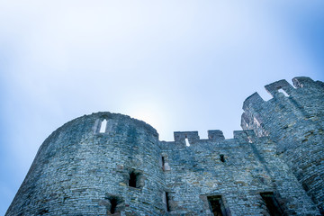 Closeup of ancient Historical Castle