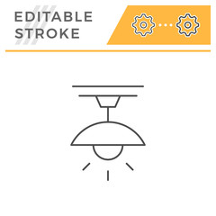 Hanging lamp line icon