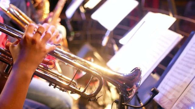 Trumpet sax music bar