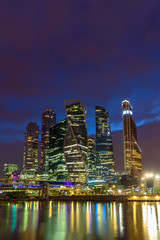 Night view of Moscow downtown - Moscow City