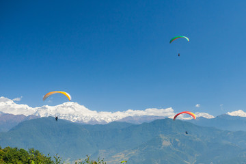 Paragliding over Pokhara, Nepal