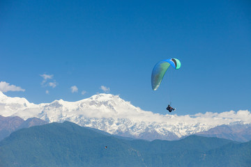 Paragliding over Pokhara, Nepal