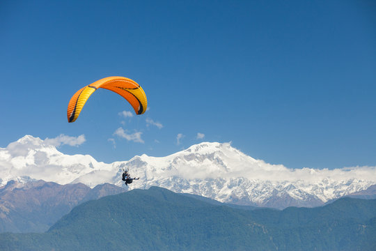 Paragliding over Pokhara, Nepal