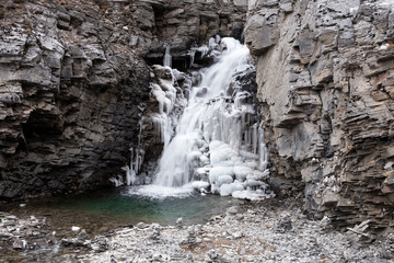 Naklejka premium Ice waterfall in yading nature Reserve, China