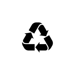 Fototapeta premium Recycle vector illustration, Black recycle sign vector illustration