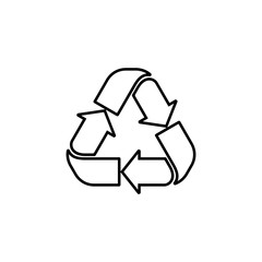 Obraz premium Recycle vector illustration, outline recycle sign vector