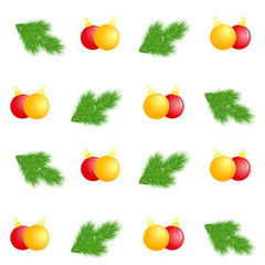 Christmas balls seamless pattern