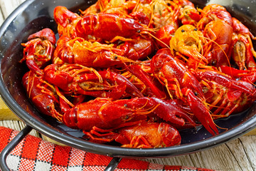crayfish on white background