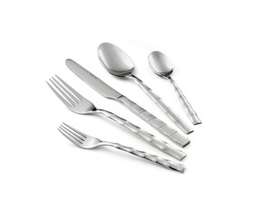 Silverware set isolated on a white background