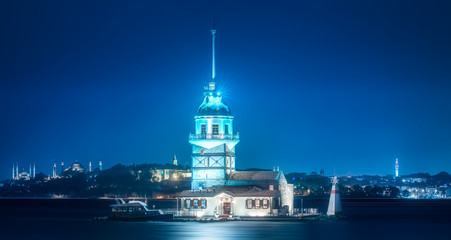 Maiden Tower in Bosphorus strait Istanbul, Turkey