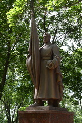 Obraz premium Monument on the memorial alley - the burial of soldiers killed during the liberation of Vitebsk