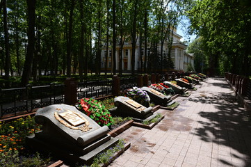 Memorial Alley - the burial of soldiers who died during the liberation of Vitebsk