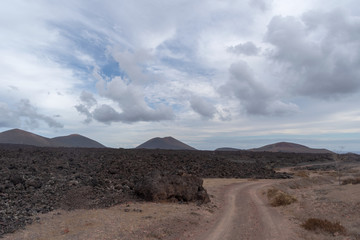 Arid landscape, Lanzarote, Canary, Spain