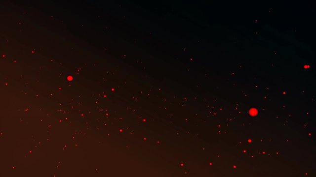 flying sparks against the black sky