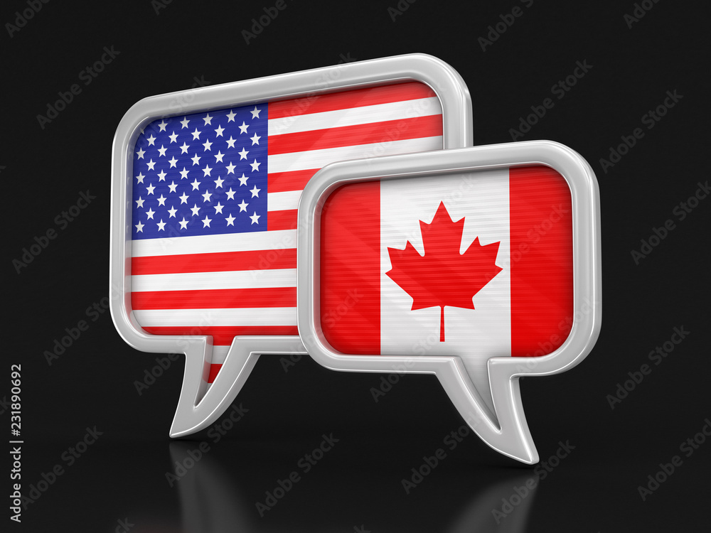 Poster speech bubbles with flags. image with clipping path
