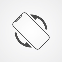 Rotate phone vector icon sign symbol
