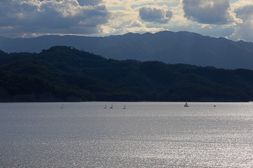 lake with mountains