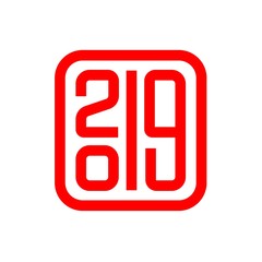 Happy Chinese New Year of the Pig 2019. Concept art design with modern typography symbol for greeting card decoration or icon. Vector illustration