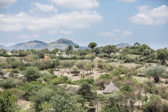 Remote Ethiopian village in Southern Ethiopia near Arba Minch.