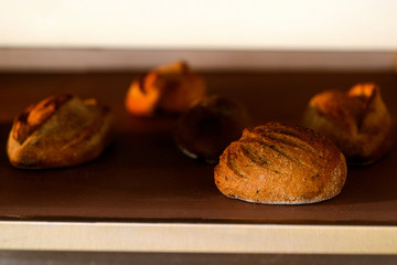 Boule loaves in the oven