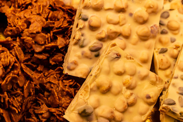 White chocolate and dark chocolate.