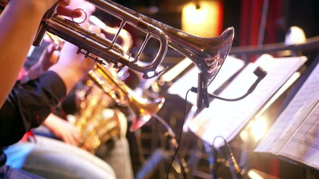 Trumpet sax music bar