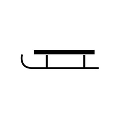 Sled icon, logo on white background