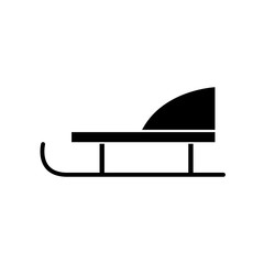 Sled icon, logo on white background