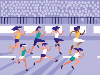 female athletics race avatar character