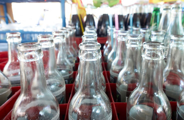 Clear glass bottles