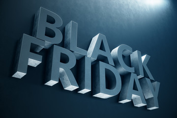 Home sale of the year Black Friday only once a year, the last days of November. Discounts, sales. 3D illustration
