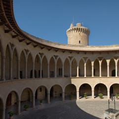 Fototapeta na wymiar Castillo de Bellver, Palma de Mallorca, inner courtyard