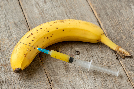 Syringe and banana