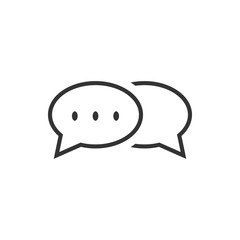 Chat bubble graphic design element template vector illustration