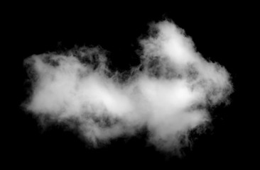 Fototapeta na wymiar Cloud isolated on black background.